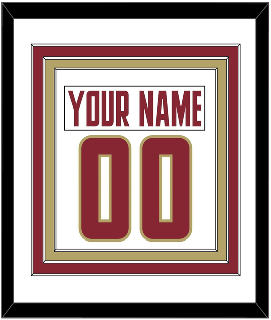 Boston College Nameplate & Number (Back) Combined - Home White (2011-2015) - Premier Tier 1