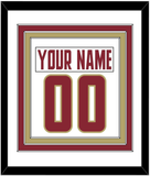 Boston College Nameplate & Number (Back) Combined - Home White (2011-2015) - Triple Mat 1