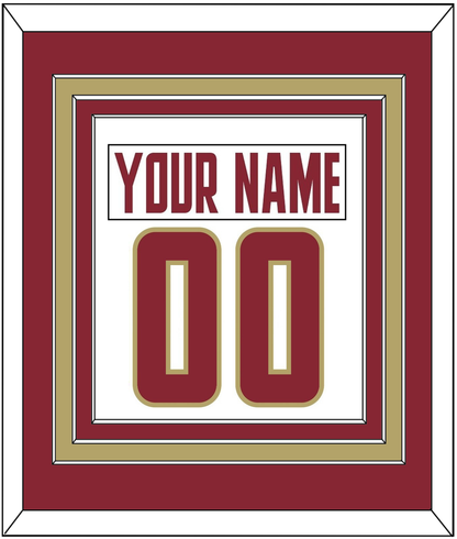 Boston College Nameplate & Number (Back) Combined - Home White (2011-2015) - Premier Tier 2