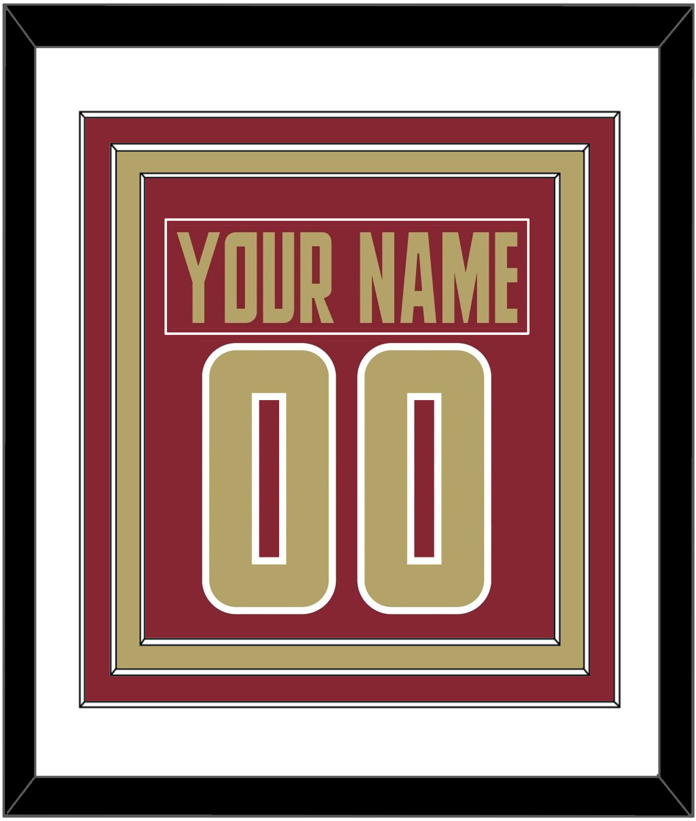 Boston College Nameplate & Number (Back) Combined - Road Maroon (2011-2015) - Premier Tier 1