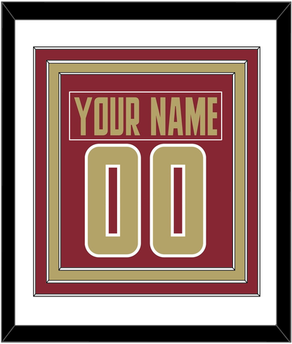 Boston College Nameplate & Number (Back) Combined - Road Maroon (2011-2015) - Premier Tier 1