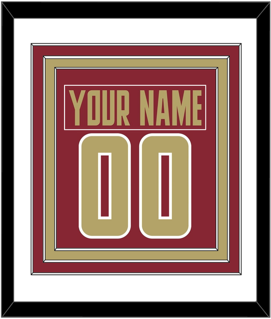 Boston College Nameplate & Number (Back) Combined - Road Maroon (2011-2015) - Premier Tier 1