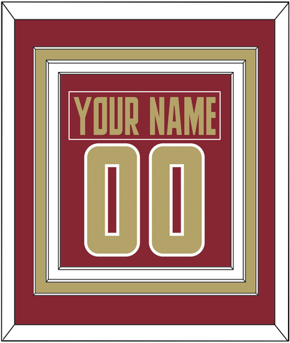 Boston College Nameplate & Number (Back) Combined - Road Maroon (2011-2015) - Premier Tier 2