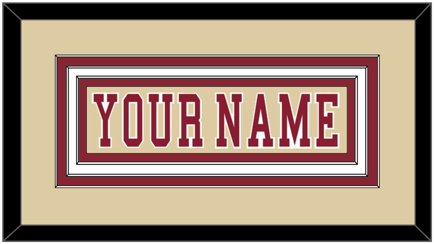 Boston College Hockey Nameplate - Alternate Gold - Premier Tier 1