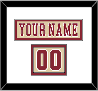 Boston College Nameplate & Number (Shoulder) - Alternate Gold - Signature Tier 1