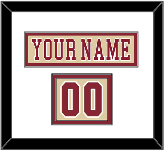Boston College Nameplate & Number (Shoulder) - Alternate Gold - Signature Tier 1