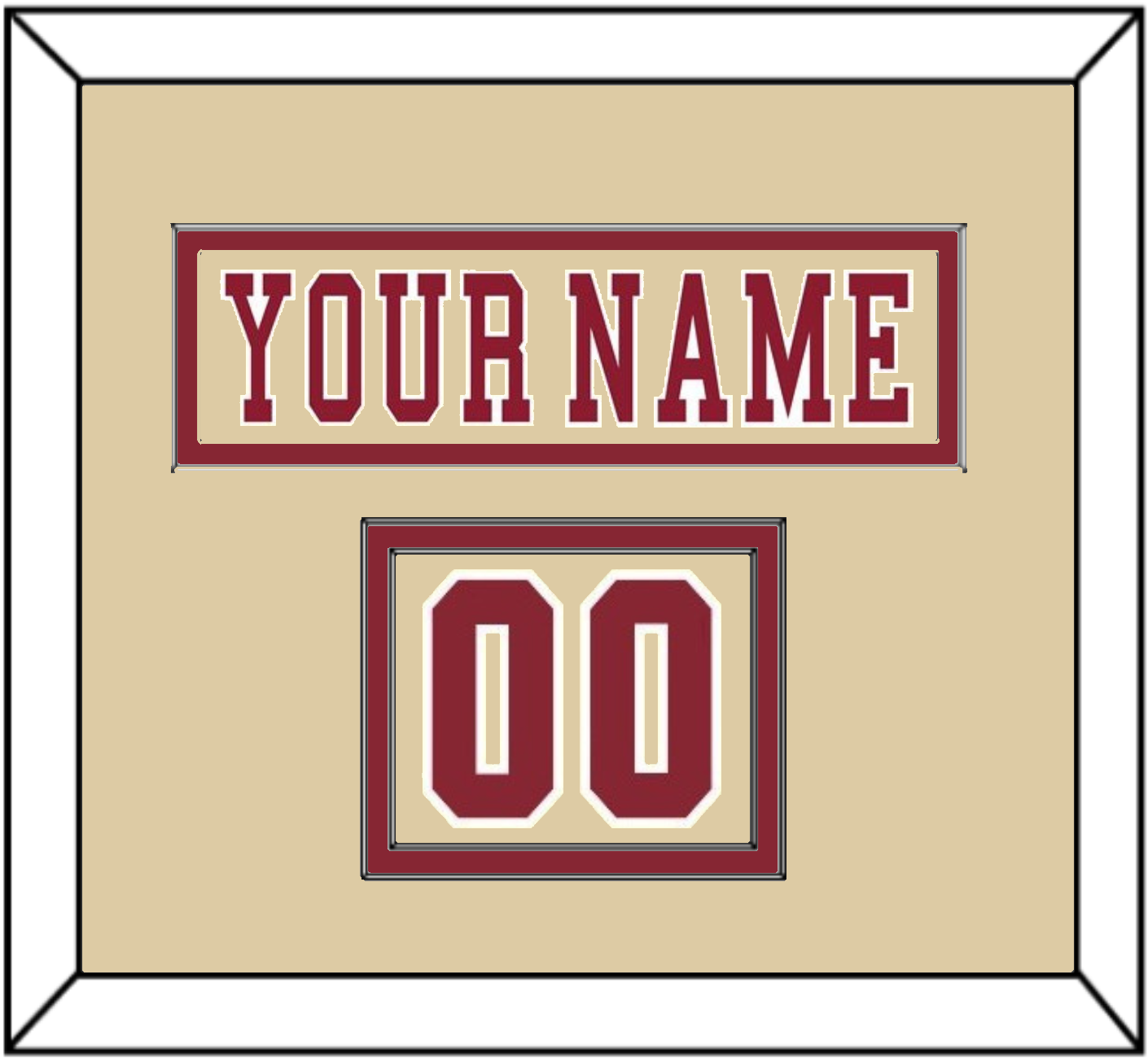 Boston College Nameplate & Number (Shoulder) - Alternate Gold - Signature Tier 2