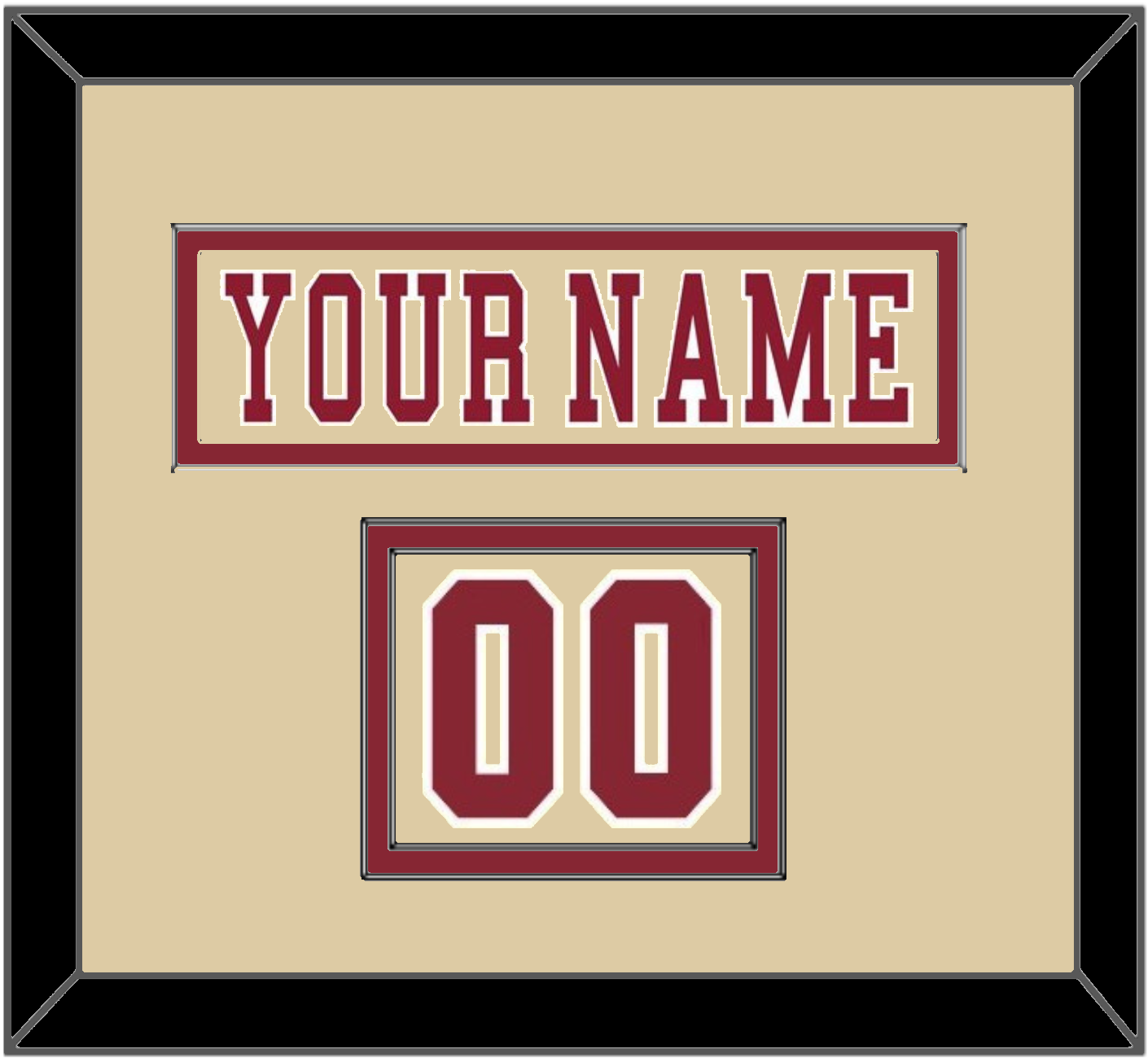 Boston College Nameplate & Number (Shoulder) - Alternate Gold - Signature Tier 2