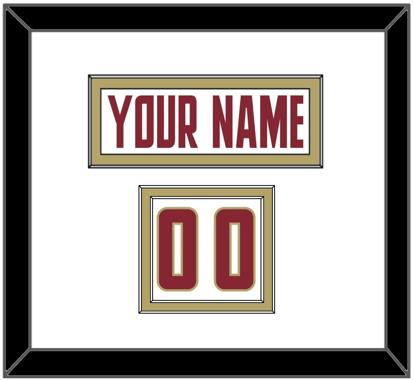 Boston College Nameplate & Number (Shoulder) - Home White (2011-2015) - Signature Tier 1