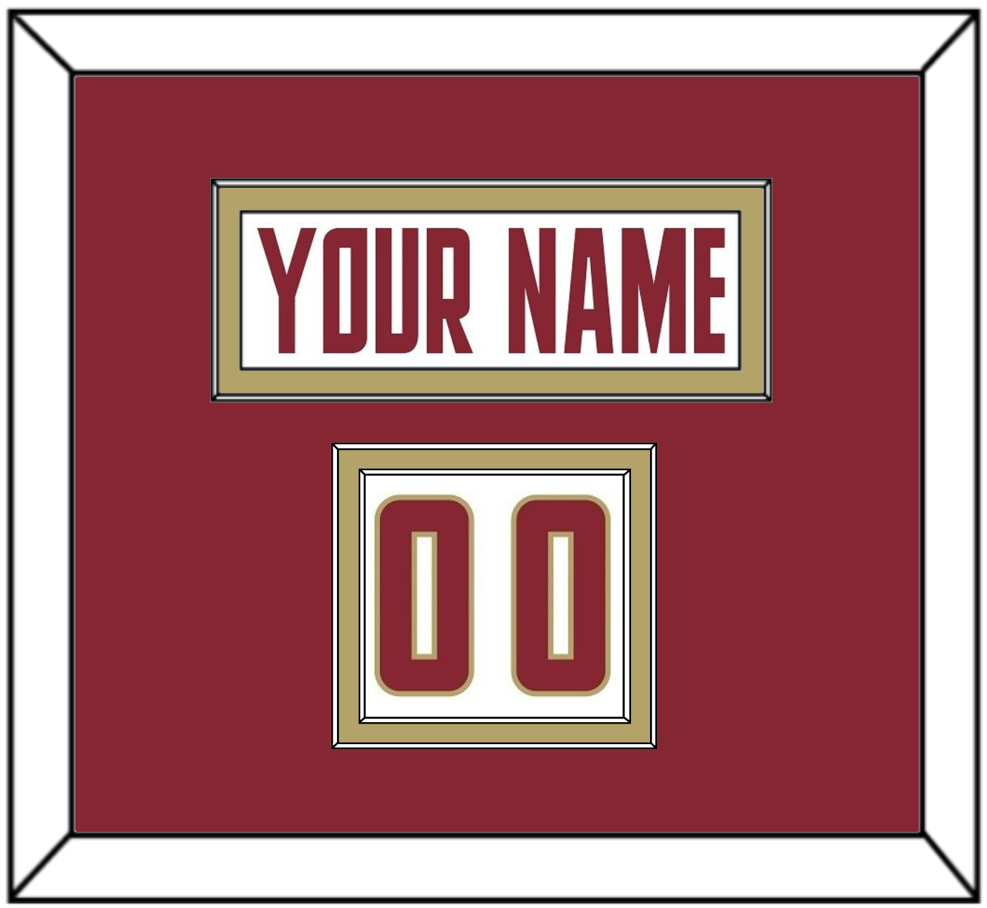 Boston College Nameplate & Number (Shoulder) - Home White (2011-2015) - Signature Tier 2