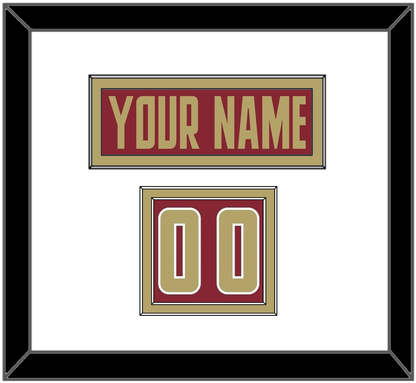 Boston College Nameplate & Number (Shoulder) - Road Maroon (2011-2015) - Signature Tier 1