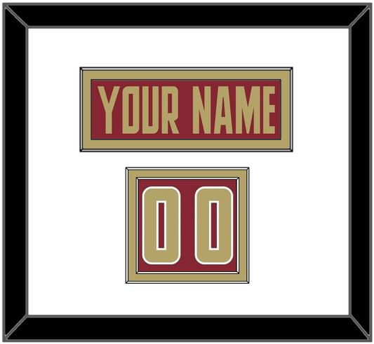 Boston College Nameplate & Number (Shoulder) - Road Maroon (2011-2015) - Signature Tier 1