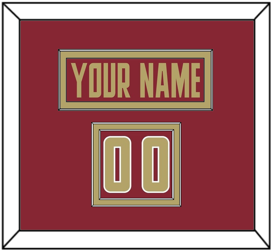 Boston College Nameplate & Number (Shoulder) - Road Maroon (2011-2015) - Signature Tier 2