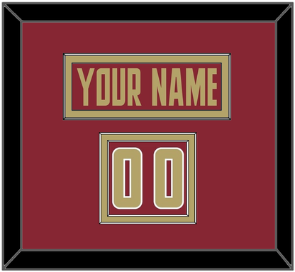 Boston College Nameplate & Number (Shoulder) - Road Maroon (2011-2015) - Signature Tier 2