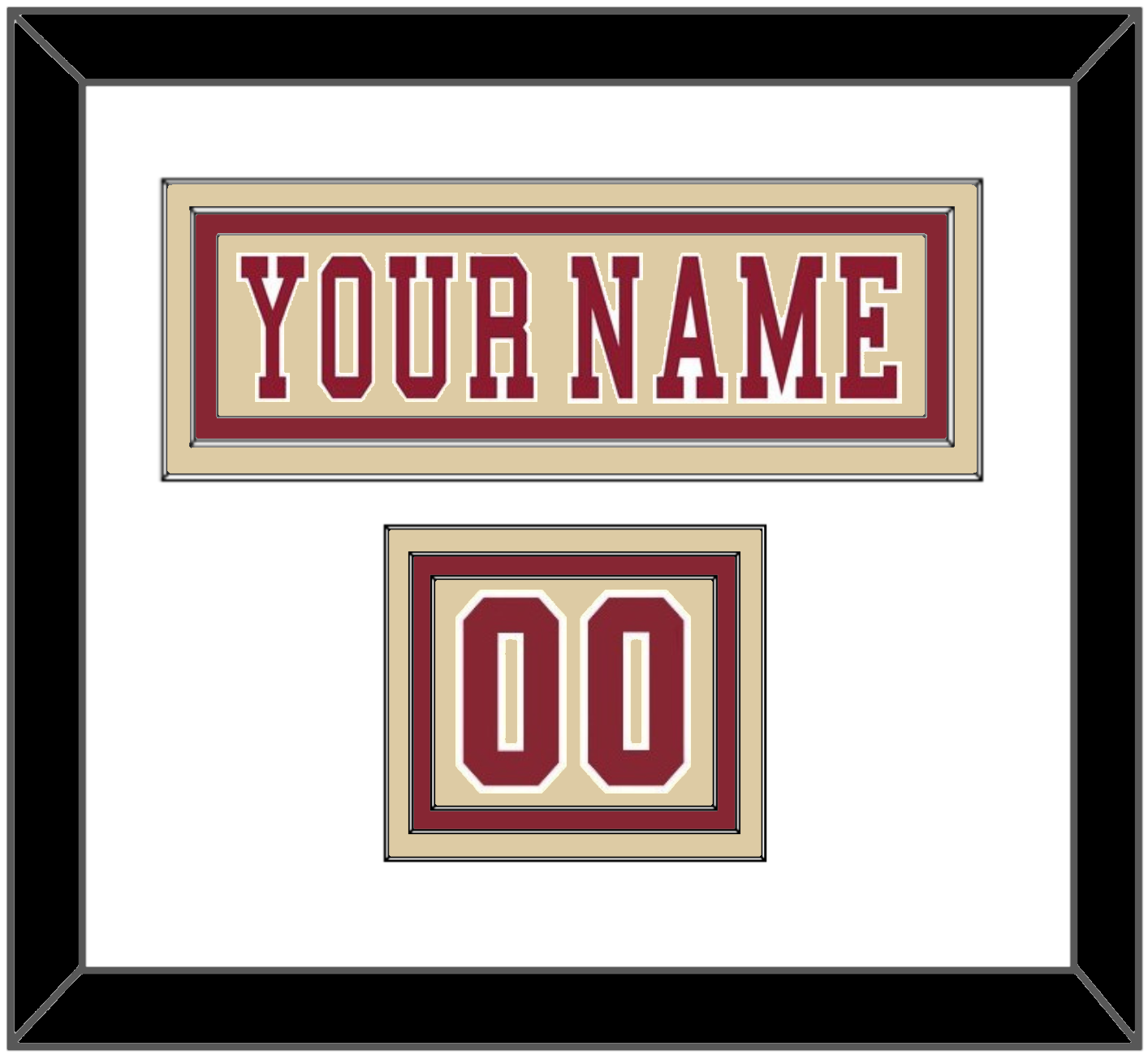 Boston College Nameplate & Number (Shoulder) - Alternate Gold - Premier Tier 1