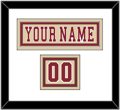 Boston College Nameplate & Number (Shoulder) - Alternate Gold - Premier Tier 1