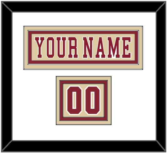 Boston College Nameplate & Number (Shoulder) - Alternate Gold - Premier Tier 1