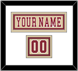 Boston College Nameplate & Number (Shoulder) - Alternate Gold - Triple Mat 1