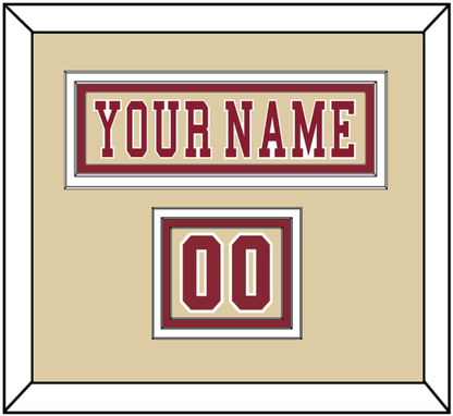 Boston College Nameplate & Number (Shoulder) - Alternate Gold - Premier Tier 2