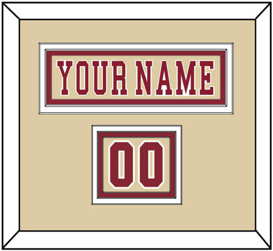 Boston College Nameplate & Number (Shoulder) - Alternate Gold - Premier Tier 2