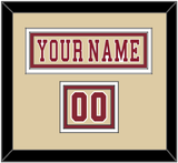 Boston College Nameplate & Number (Shoulder) - Alternate Gold - Triple Mat 2