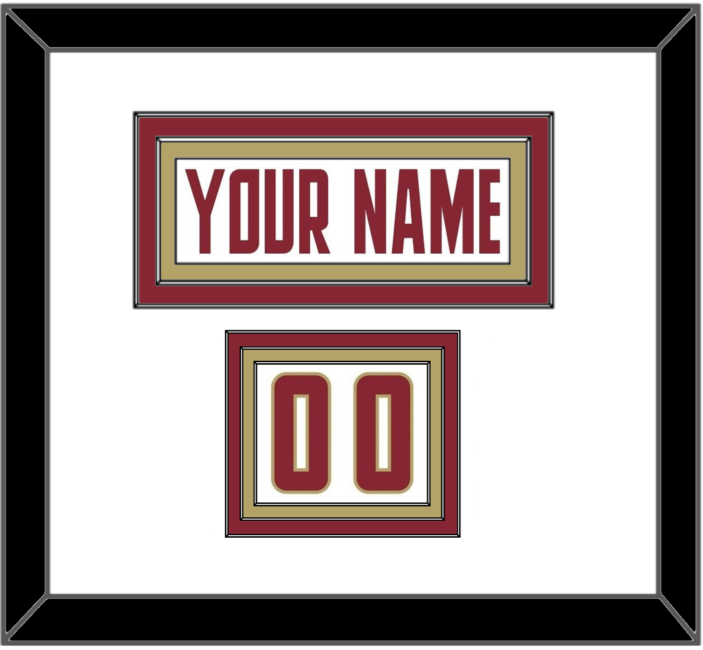 Boston College Nameplate & Number (Shoulder) - Home White (2011-2015) - Premier Tier 1