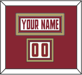 Boston College Nameplate & Number (Shoulder) - Home White (2011-2015) - Triple Mat 2