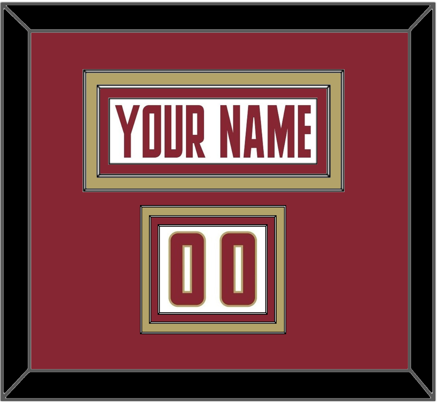 Boston College Nameplate & Number (Shoulder) - Home White (2011-2015) - Premier Tier 2