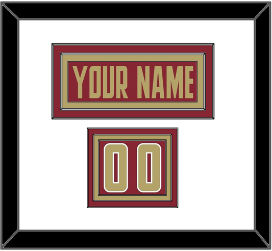 Boston College Nameplate & Number (Shoulder) - Road Maroon (2011-2015) - Premier Tier 1