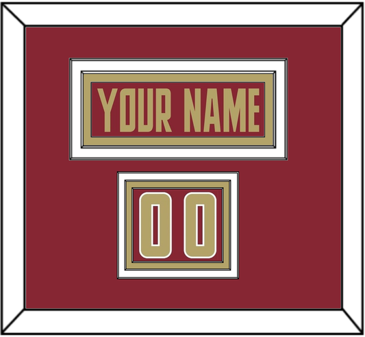 Boston College Nameplate & Number (Shoulder) - Road Maroon (2011-2015) - Premier Tier 2