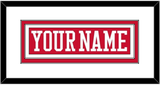 Boston Hockey Nameplate - Road Red - Double Mat 1