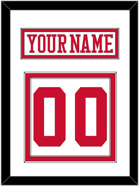 Boston Hockey Nameplate & Number (Back) - Home White - Signature Tier 1