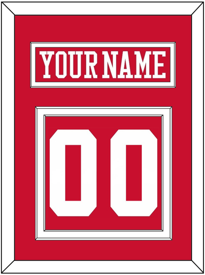 Boston Hockey Nameplate & Number (Back) - Road Red - Signature Tier 1