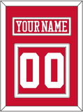 Boston Hockey Nameplate & Number (Back) - Road Red - Double Mat 1