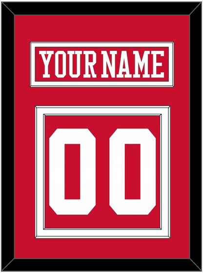 Boston Hockey Nameplate & Number (Back) - Road Red - Signature Tier 1
