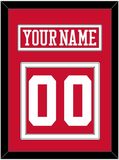 Boston Hockey Nameplate & Number (Back) - Road Red - Double Mat 1