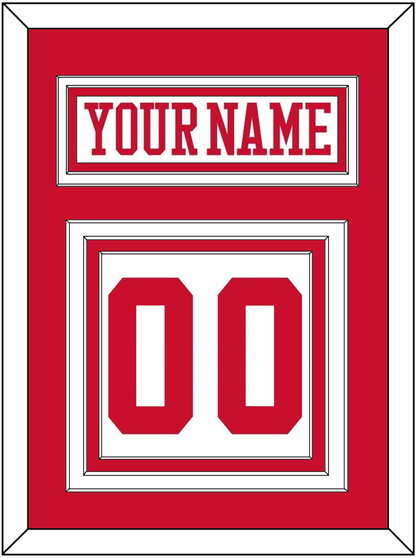 Boston Hockey Nameplate & Number (Back) - Home White - Premier Tier 1