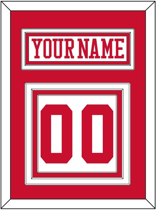 Boston Hockey Nameplate & Number (Back) - Home White - Premier Tier 1
