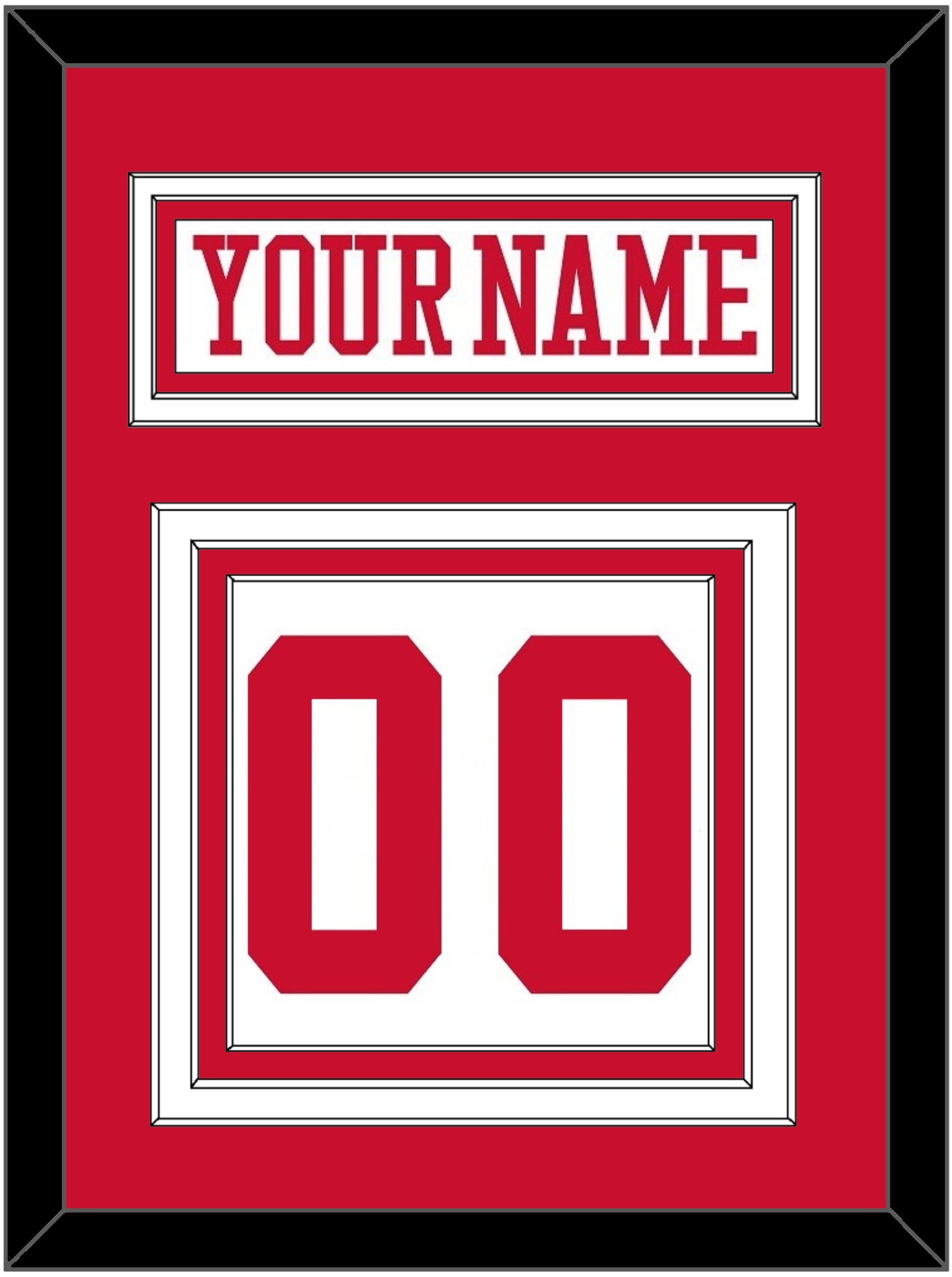 Boston Hockey Nameplate & Number (Back) - Home White - Premier Tier 1