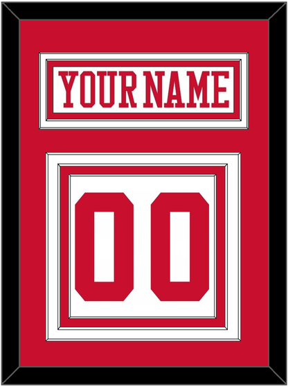 Boston Hockey Nameplate & Number (Back) - Home White - Premier Tier 1