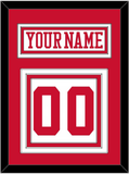 Boston Hockey Nameplate & Number (Back) - Home White - Triple Mat 1