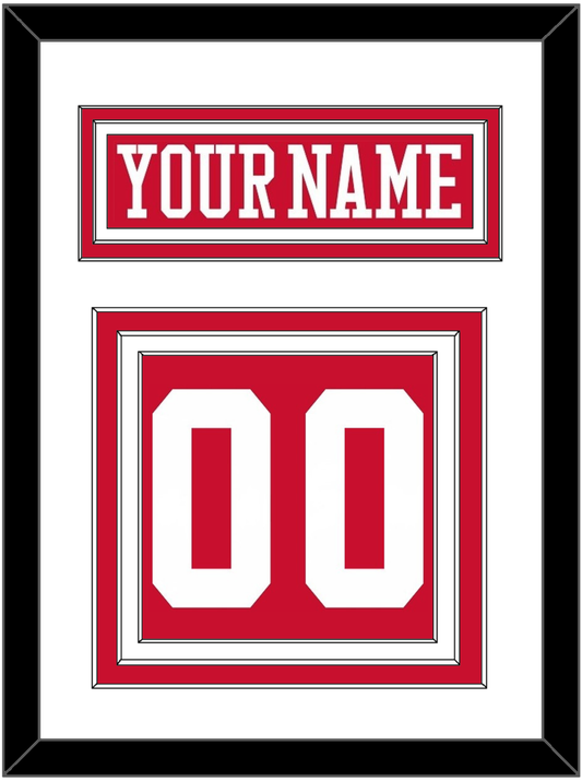 Boston Hockey Nameplate & Number (Back) - Road Red - Premier Tier 1