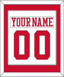Boston Nameplate & Number (Back) Combined - Home White - Single Mat 1