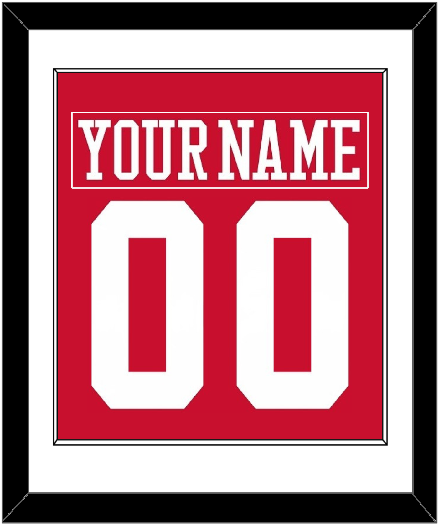 Boston Nameplate & Number (Back) Combined - Road Red - Essential Tier 1
