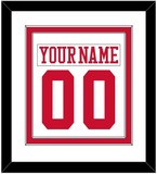 Boston Nameplate & Number (Back) Combined - Home White - Double Mat 1