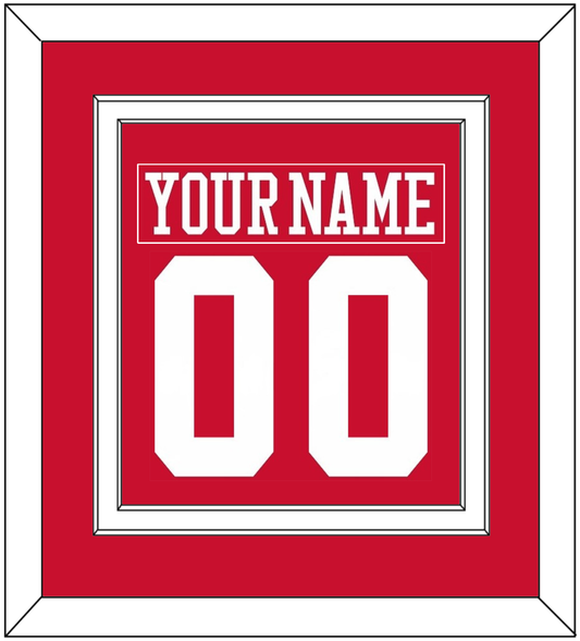 Boston Nameplate & Number (Back) Combined - Road Red - Signature Tier 1