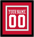 Boston Nameplate & Number (Back) Combined - Road Red - Double Mat 1