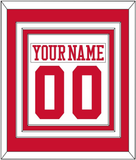 Boston Nameplate & Number (Back) Combined - Home White - Triple Mat 1