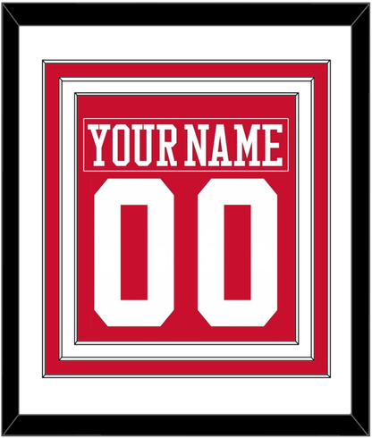 Boston Nameplate & Number (Back) Combined - Road Red - Premier Tier 1