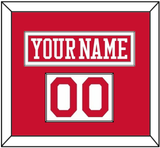 Boston Nameplate & Number (Shoulder) - Alternate Road Red - Single Mat 1